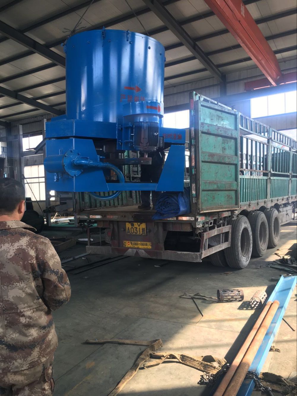 發(fā)往湖南宜昌的黃金自動(dòng)洗選機(jī)、黃金離心機(jī)裝(圖1)